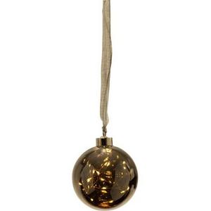 XMAS DECORATION GLOW HANG BALL BLACK-TRANSPARENT /SILVER