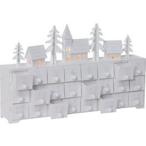 XMAS DECORATION LED YULETIDE ADVENT CAL WHITE