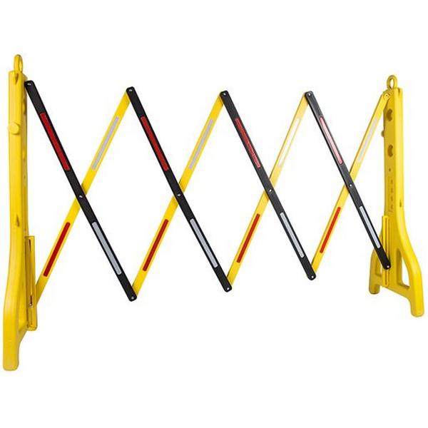 Economy Plastic Expanding Barrier - Yellow, Ideal Electrical Catalogue Hardware Warning Signing Plate Warning Sign And Labels - Construction Supplies Australia