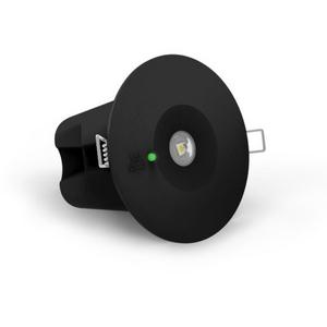 LEDFIRE BASIC EMERGENCY LUMINAIRE - BLACK - D40 - W/F AND P