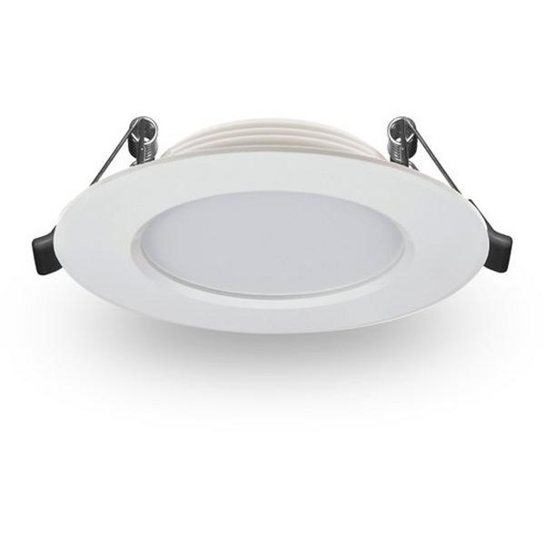 Downlight LED 12W Tri 780Lm IP44 Dimmable 90mm White, Ideal Electrical Catalogue Light Fittings Downlight Downlight Spot Floodlight - Construction Supplies Australia