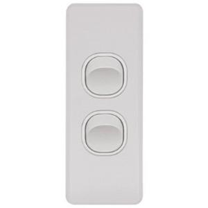 SWITCH VERTICAL ARCHITRAVE 2 GANG 10AX 16A 250V