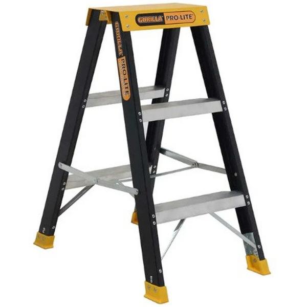 Doublesided A Frame Ladder 3 Step Fibreglass 150Kg, Ideal Electrical Catalogue Tools Instrumentation Ladder Scaffold Stepladder - Construction Supplies Australia