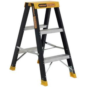 DOUBLESIDED A FRAME LADDER 3 STEP FIBREGLASS 150KG