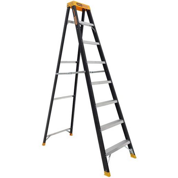 SINGLE SIDED A-FRAME LADDER 8 STEP (2.35M) PRO-LITE FIBREGLASS 150KG INDUSTRIAL, Ideal Electrical Catalogue Tools Instrumentation Ladder Scaffold Stepladder - Construction Supplies Australia
