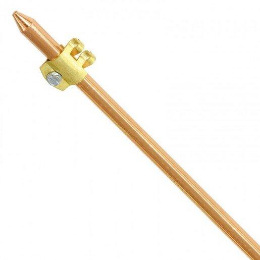 Earth Rod Copper Clad 13mm X 1400mm With Clip And Tag
