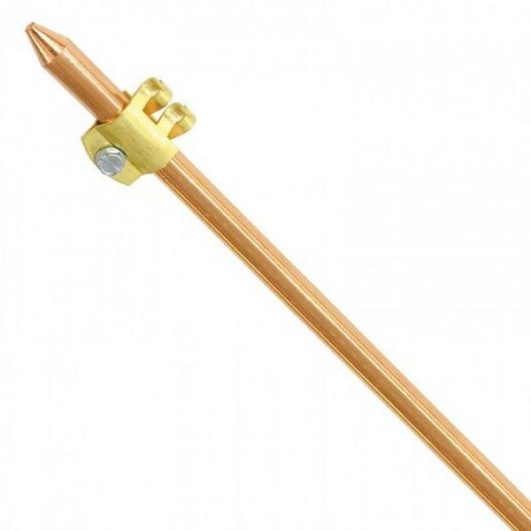 Earth Rod Copper Clad 13mm X 1400mm With Clip And Tag, Ideal Electrical Catalogue Power Distribution Earthing Lightning Earth Rod Profiled Earth Rod - Construction Supplies Australia