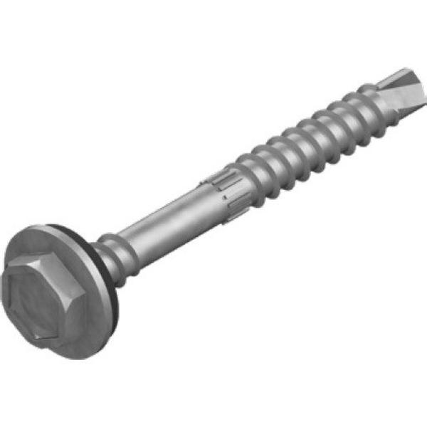 Hex Head Drill Point Roofing Screw 12G X 55mm+Seal100 Pk, Ideal Electrical Catalogue Hardware Screws Wood Timber Screw - Construction Supplies Australia