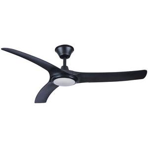 CEILING FAN AQUA V2 52"/1320MM 3 BLD ABS BLACK W/LIGHT