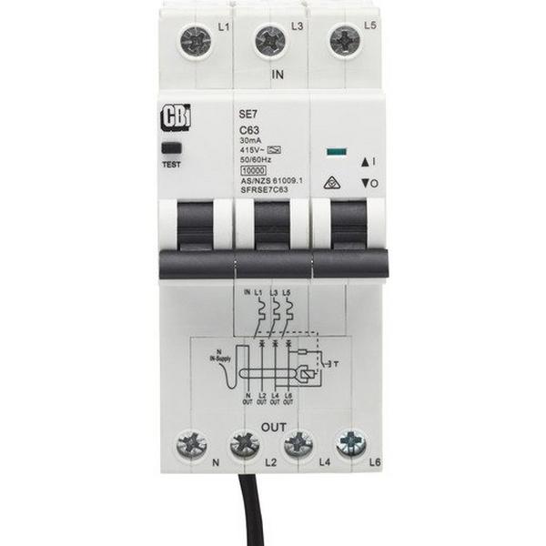 RCBO 10kA D 40A 3P+N 30mA Type A W/Leads, Ideal Electrical Catalogue Power Distribution Circuit Breakers Residual Current Earth Leakage Circuit Breaker Rcbo Rcd Mcb - Construction Supplies Australia