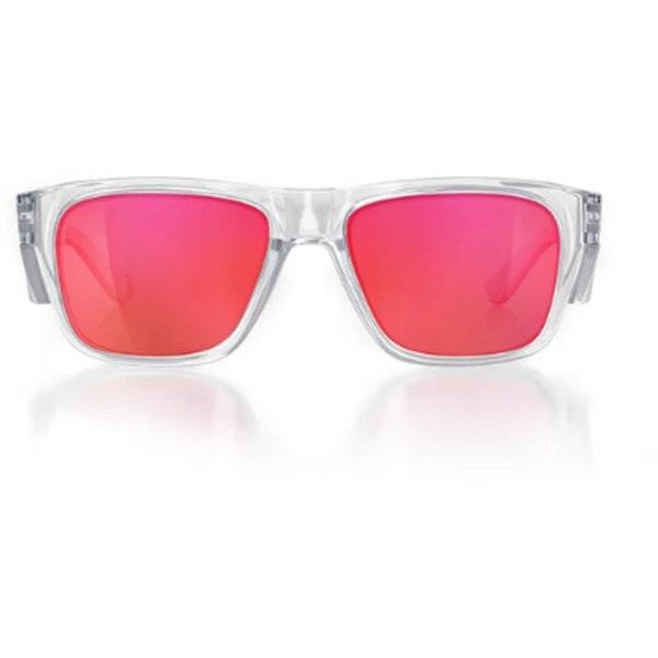 Fusions Clear Frame/Mirror Red Polarised UV400, Ideal Electrical Catalogue Safety Personal Protection Protective Glasses - Construction Supplies Australia