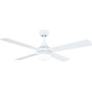 CEILING FAN TEMPO PLUS 48"/ 1220MM 4 BLD PLY WHITE W/LIGHT