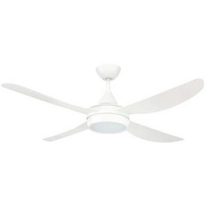CEILING FAN VECTOR III 48"/ 1220MM 4 BLD WHITE W/LIGHT
