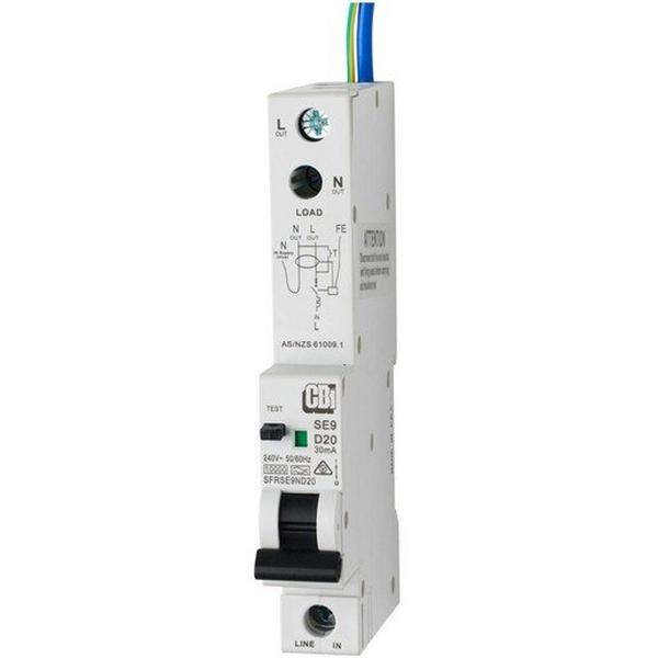 RCBO 10kA 20A D 1P And N (1P) 30mA Type A W/Leads, Ideal Electrical Catalogue Power Distribution Circuit Breakers Residual Current Earth Leakage Circuit Breaker Rcbo Rcd Mcb - Construction Supplies Australia