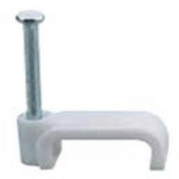 Cable Clips Flat 14mm White For 4mm T/E Cable 250/Jar, Ideal Electrical Catalogue Wiring Accessories Cable Clip Cable Clip - Construction Supplies Australia