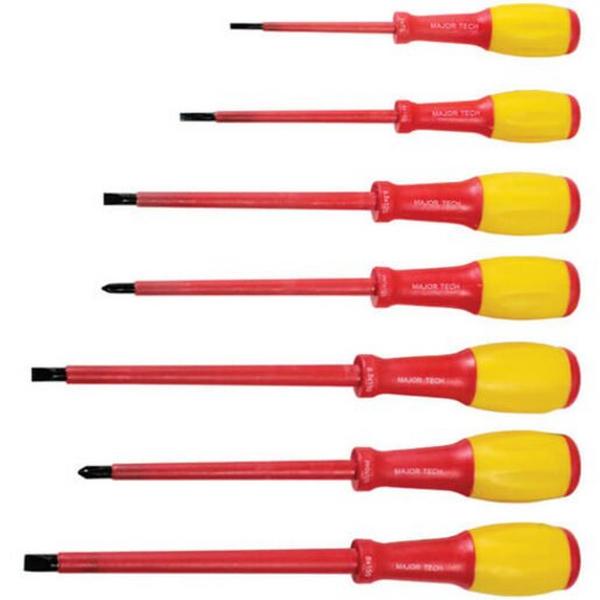7 Piece Screwdriver Set 1000V Insulated, Ideal Electrical Catalogue Tools Instrumentation Hand Tools Screwdriver Set - Construction Supplies Australia