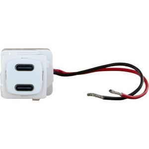 EXCEL LINEA USB CHARGER MECHANISM TYPE C+C 3A WHITE