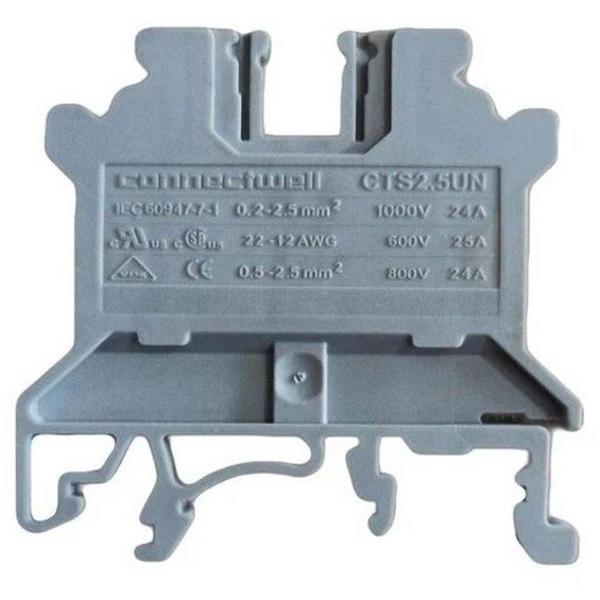 2.5mm Screw Clamp Grey Terminal Block, Ideal Electrical Catalogue Wiring Accessories Connector Round Or Flat Plug Receptacle - Construction Supplies Australia