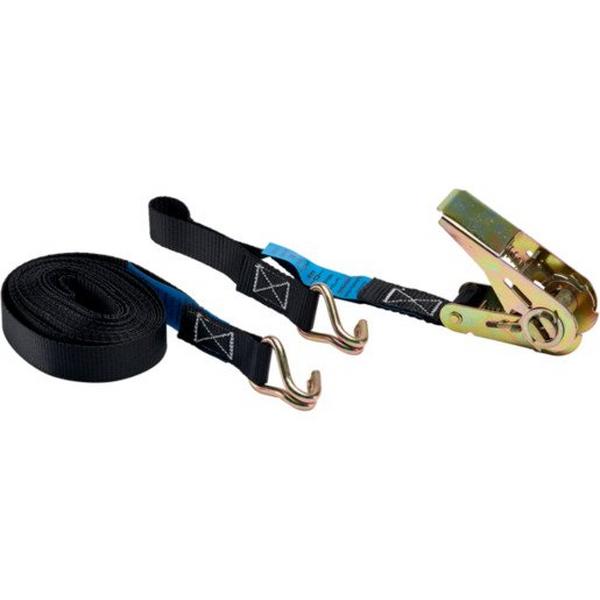 Ratchet Strap 4.6 M X 25 mm Black, Ideal Electrical Catalogue Safety Site Safety Securing Strap Chain - Construction Supplies Australia