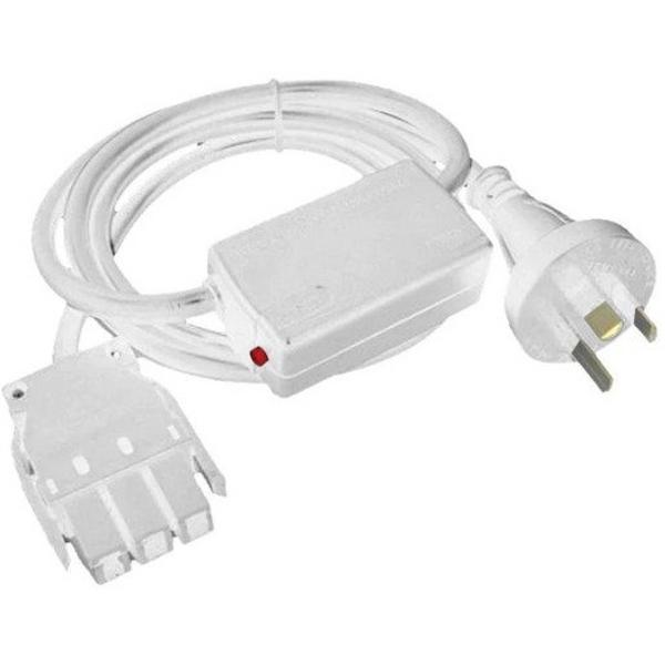 Starter Lead 1500mm 20A 10A-20A Plug With Thermal O/Load White, Ideal Electrical Catalogue Switches Plugs Sockets Softwire Patch Cord For Plug In Building Installation - Construction Supplies Australia