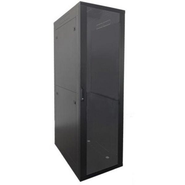Sharkrack 600 X 1000 Standard Server Rack 42RU Glass+Solid Door, Ideal Electrical Catalogue Data Communications Cabinets Enclosures Network Cabinet - Construction Supplies Australia