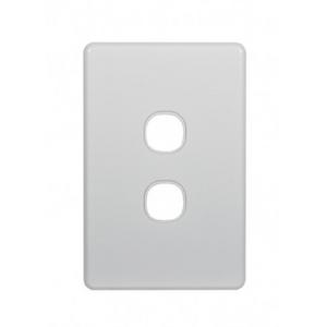 SWITCH PLATE 2 GANG SLIM COVER ONLY