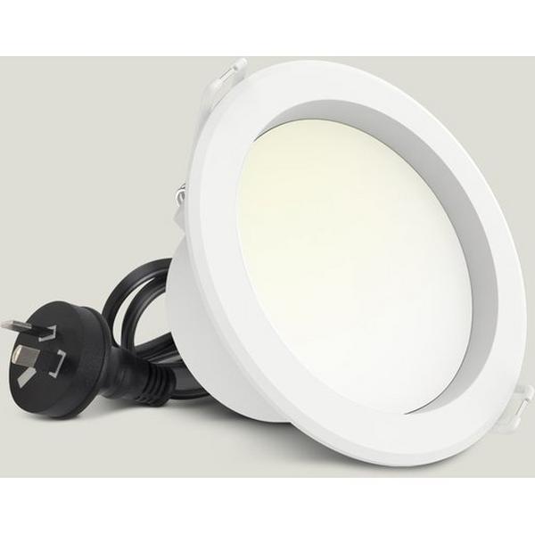 Alina LED Downlight Tri-Colour 90mm Recessed White, Ideal Electrical Catalogue Light Fittings Downlight Downlight Spot Floodlight - Construction Supplies Australia