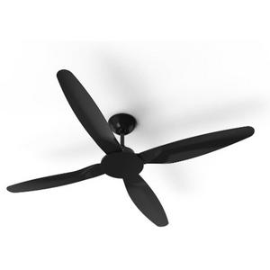 CEILING FAN VENICE 52IN/1320MM 4 BLD ABS BLACK WO/LIGHT