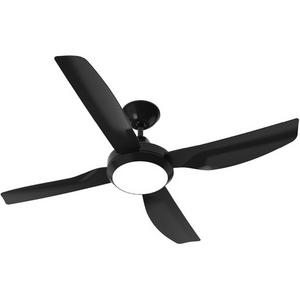 CEILING FAN COOLUM 52IN/1320MM 4 BLD ABS BLACK W/LIGHT