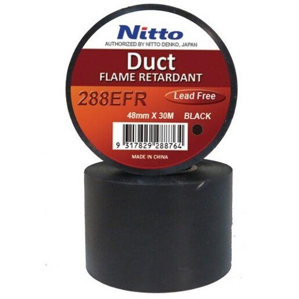 Duct Tape 48mm X 30 Metre Black Flame Retardent, Ideal Electrical Catalogue Hardware Tape Adhesive Tape - Construction Supplies Australia