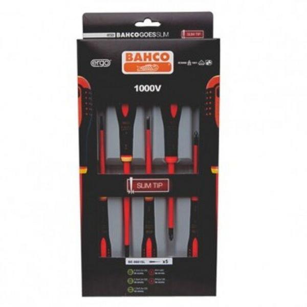 Screwdriver Set 5 Piece Slim Bahco, Ideal Electrical Catalogue Tools Instrumentation Hand Tools Screwdriver Set - Construction Supplies Australia