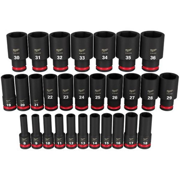 Socket Set 1/2 Impact 29Pc Metal 6Pt Shockwave, Ideal Electrical Catalogue Tools Instrumentation Hand Tools Socket Spanner Set - Construction Supplies Australia