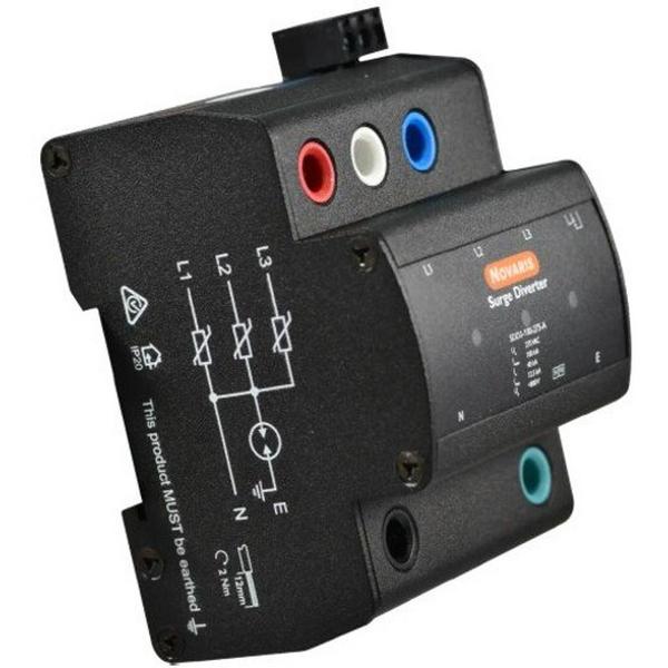 Surge Diverter 3 Phase 100kA 275VAC All Mode With Alarm Output, Ideal Electrical Catalogue Power Distribution Earthing Lightning Set For Internal Lightning Protection Surge Protection - Construction Supplies Australia