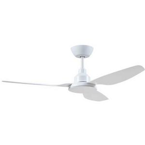 CEILING FAN GLACIER DC 52"/1300MM 3BLD GFC WHITE WO/LIGHT