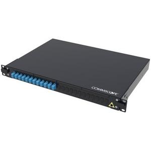 Patch panel fibre optic - FMS PANEL, 1U, 19 IN, BLACK, INCLUDES 12 X LC SM DUPLEX ADAPTORS (24F), 24 X SM LC PIGTAIL - 760254437