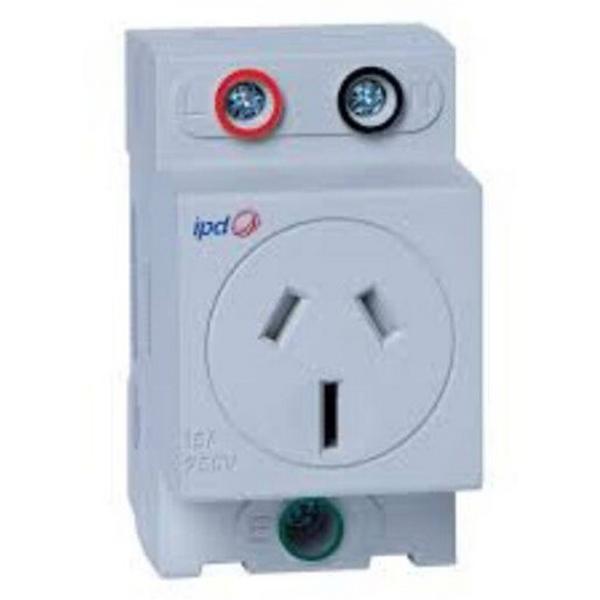 15A DIN Mount Outlet Bulk Packaging Box Of 10 2 Pole Switching, Ideal Electrical Catalogue Switches Plugs Sockets Outlets Din Rail Outlet - Construction Supplies Australia