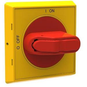 SNAP-ON MOUNTED HANDLE, DOOR DRILLING 22.5MM SELECTOR TYPE P65 RED-YELLOW OT16...40FT ABB