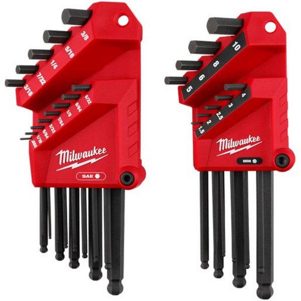 22Pc Sae/Metric L-Style With Ball End Hex Key Set, Ideal Electrical Catalogue Tools Instrumentation Hand Tools Hexagonal Key - Construction Supplies Australia