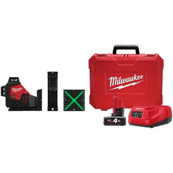 M12 3 Plane Laser Kit (1X 4.0Ah, Case), Ideal Electrical Catalogue Tools Instrumentation Measuring Device Measuring Tape - Construction Supplies Australia