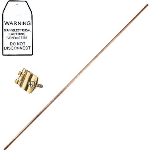 Earth Rod 13mm X 1400mm Includes Clip And Tag