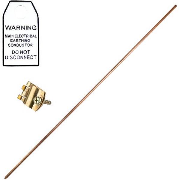 Earth Rod 13mm X 1400mm Includes Clip And Tag, Ideal Electrical Catalogue Power Distribution Earthing Lightning Earth Rod Profiled Earth Rod - Construction Supplies Australia