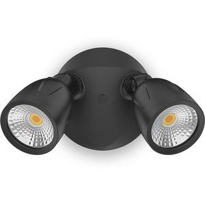 SPOTLIGHT SECURITY LED 18W IP65 BLACK TWIN HAWK