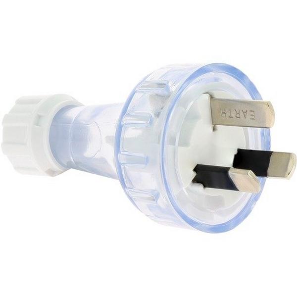 Straight Plug Top 15A 3 Pin Transparent, Ideal Electrical Catalogue Switches Plugs Sockets Plugs Sockets Domestic Plugs - Construction Supplies Australia