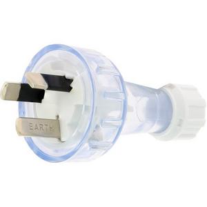 STRAIGHT PLUG TOP 10A 3 PIN TRANSPARENT