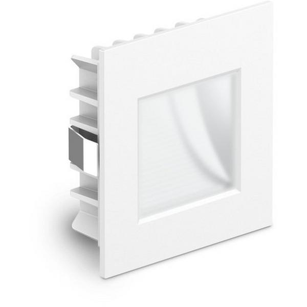 Steplight LED 3W 24VDC 4000K Cv Square 70X70mm Rec White, Ideal Electrical Catalogue Light Fittings Floor Lamp Floor Luminaire - Construction Supplies Australia