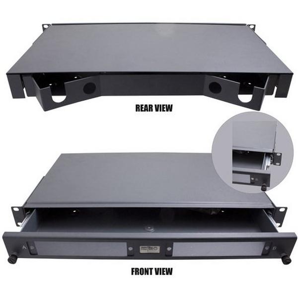 1RU Sliding Enclosure For 2 Panels/24 Fibre, Ideal Electrical Catalogue Data Communications Fibre Patch Panel Fibre Optic - Construction Supplies Australia