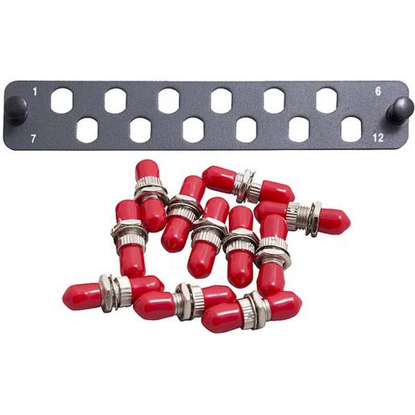 Panel Kit Flat 12F St mm 1-12 Inc Through, Ideal Electrical Catalogue Data Communications Fibre Patch Panel Fibre Optic - Construction Supplies Australia