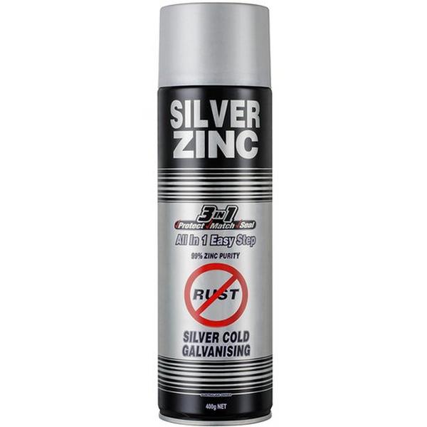 Aerosol 400G Silver Zinc, Ideal Electrical Catalogue Hardware Sprays Touch Up Stick Spray - Construction Supplies Australia