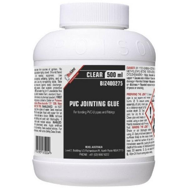 Clear PVC Jointing Cement 500 Ml, Ideal Electrical Catalogue Hardware Adhesive Adhesive - Construction Supplies Australia
