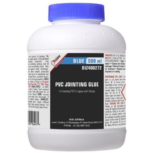 Blue PVC Jointing Cement 500 Ml, Ideal Electrical Catalogue Hardware Adhesive Adhesive - Construction Supplies Australia